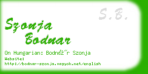 szonja bodnar business card